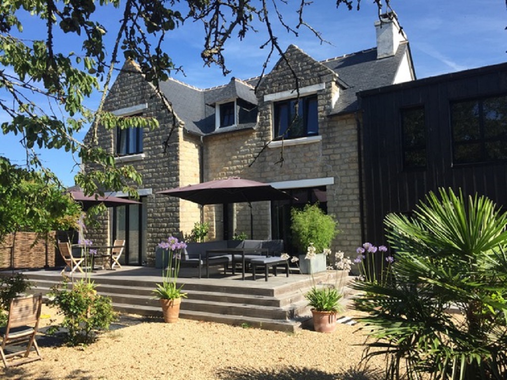 Sainte Marine- L’Elégante Demeure Avec Extension Cubique “Esprit Coté Ouest” Avec Terrasse & Jardin