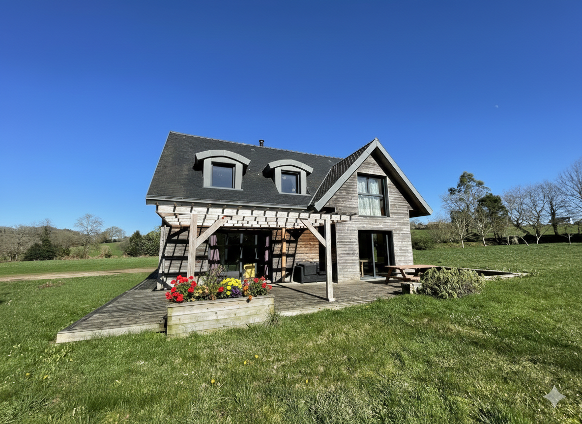 Elliant, Maison à Ossature Bois (Construction de 2013) avec Garage & Terrain de 2200m2.