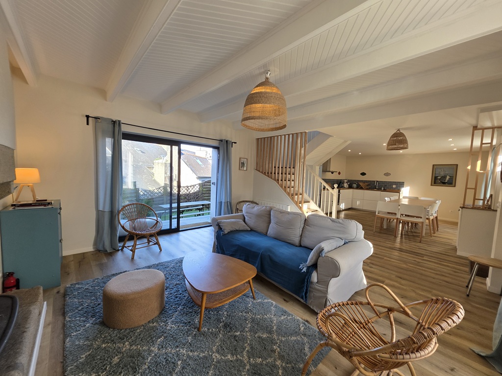 Combrit Sainte-Marine, Vue Mer & Accès Au Port pour Belle Maison de Pêcheur Entièrement Rénovée Avec Jardin