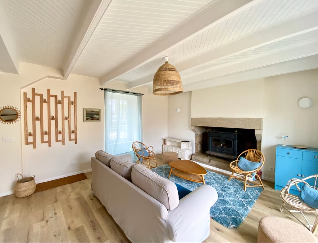 Combrit Sainte-Marine, Vue Mer & Accès Au Port pour Belle Maison de Pêcheur Entièrement Rénovée Avec Jardin