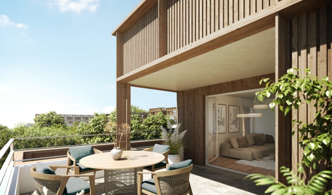 Au cœur du Bondon, Vannes — Lumineux T2 neuf au dernier étage, balcon sud-ouest