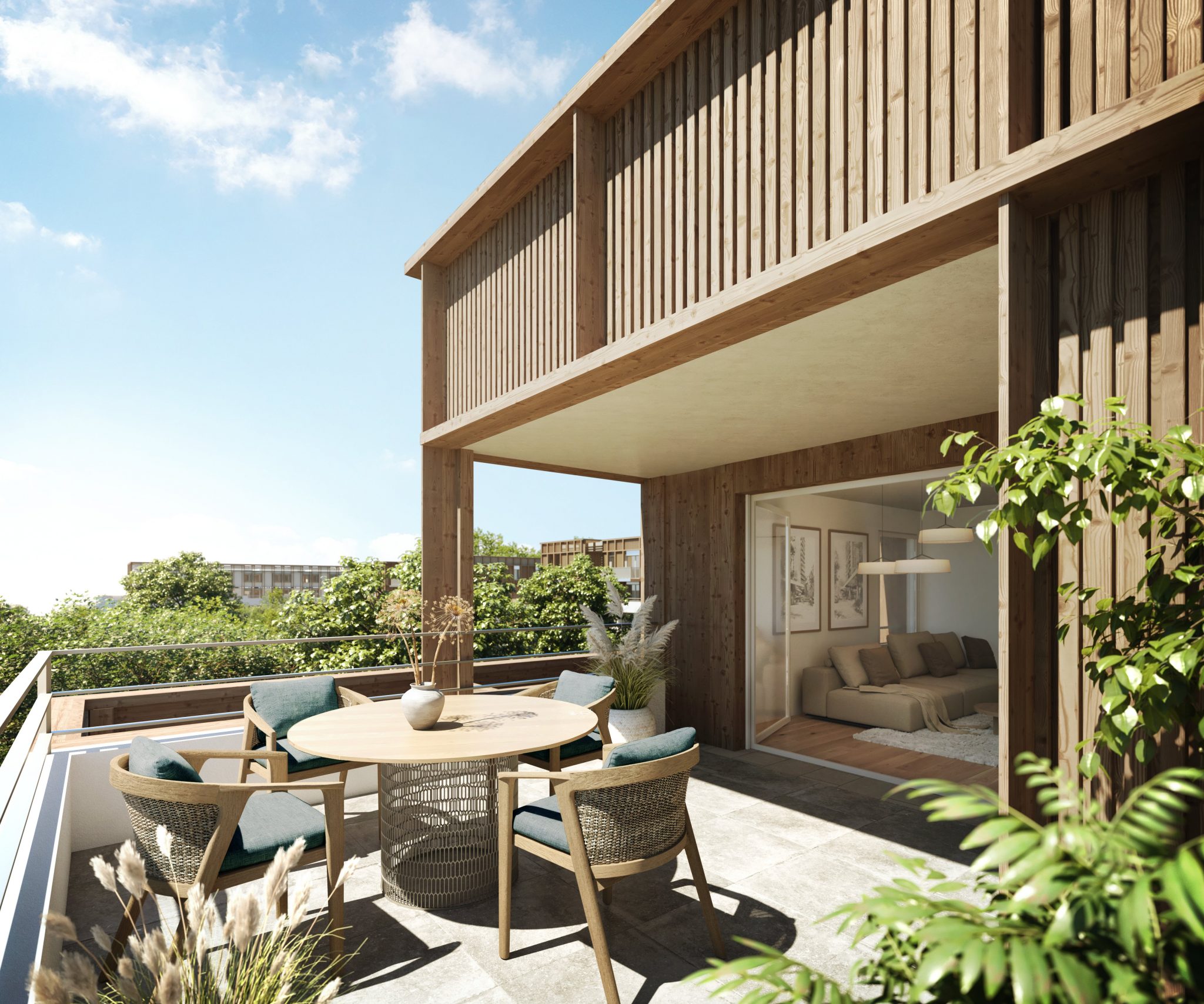 Au cœur du Bondon, Vannes — Lumineux T2 neuf au dernier étage, balcon sud-ouest