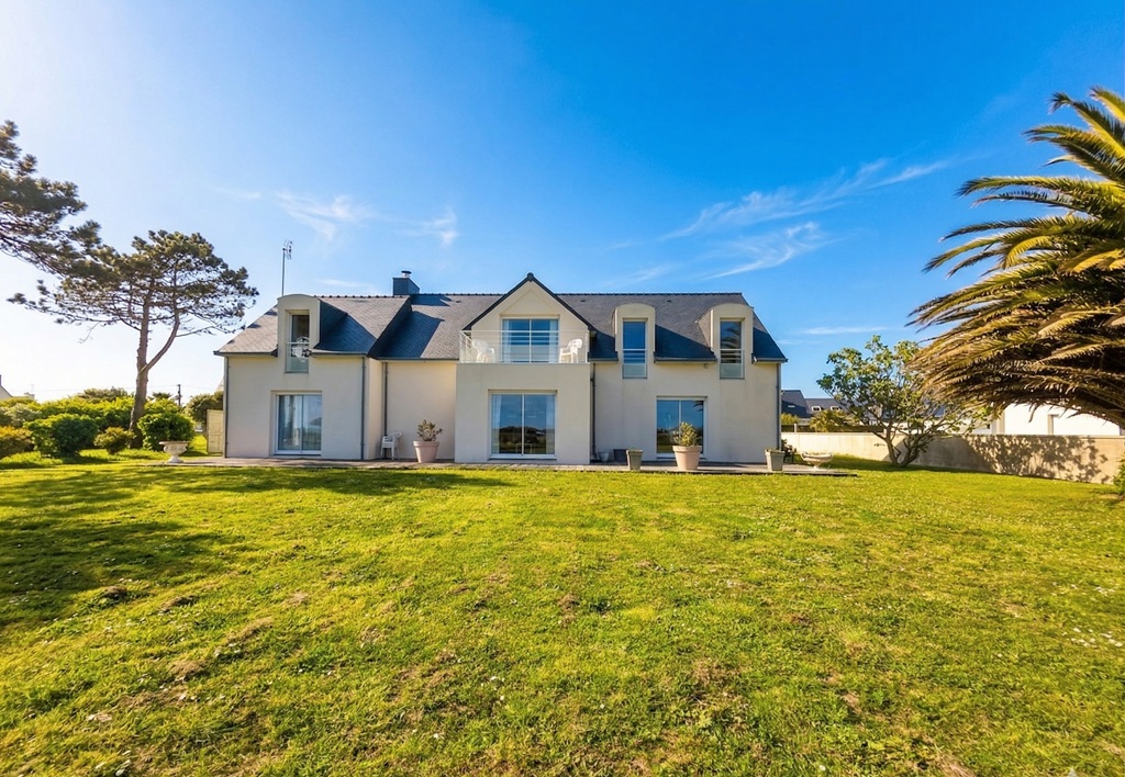 Penmarch, VUE MER pour vaste Maison Contemporaine (240m²) Avec Jardin de 1830 m²
