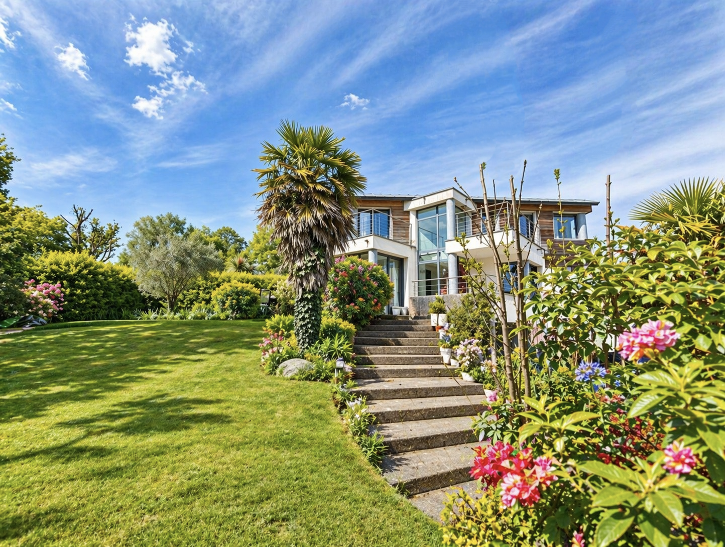 Quimper. Environnement Calme & Verdoyant pour Maison d’Architecte au Style Unique sur Terrain de 1000 m2.
