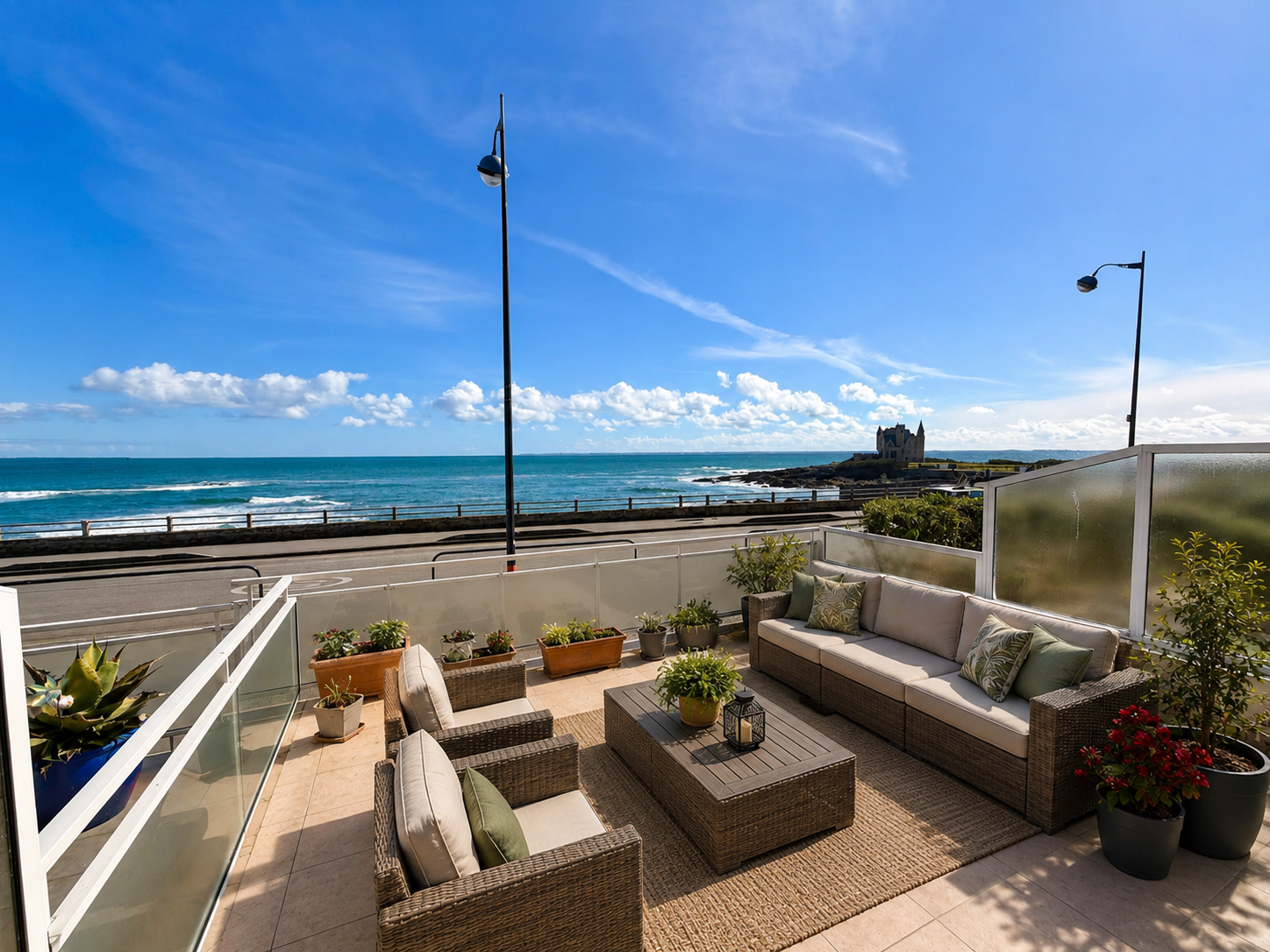 Quiberon – Appartement Face à l’Océan, Terrasse 27m², Parking & Garage Motorisé