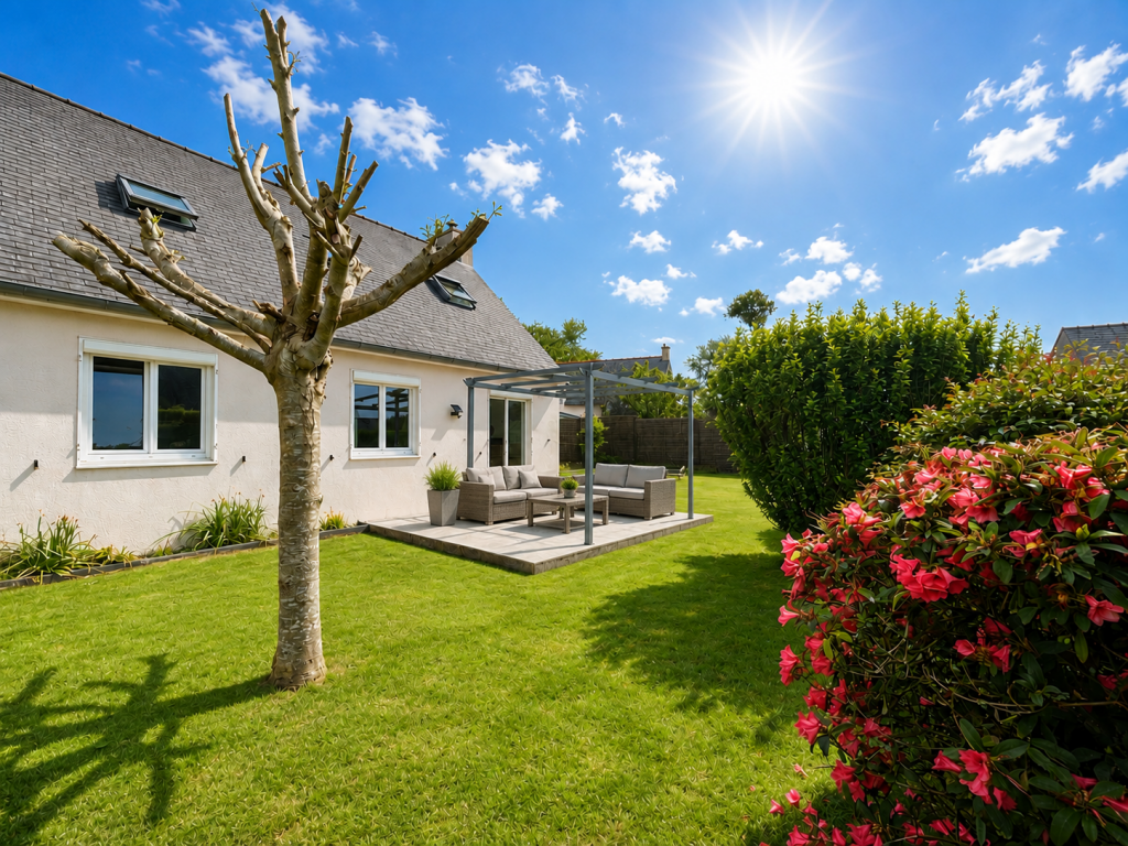 Exclusivité Agence. Ergue Armel, Maison de 3 Chambres (94m2) – Garage & Jardin Clos