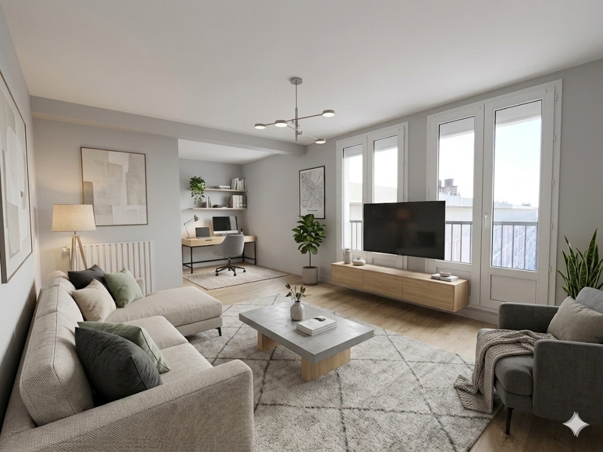 Quimper Prat Maria – Appartement T4 rénové & lumineux avec vue sur l’Odet – Proche Commerces