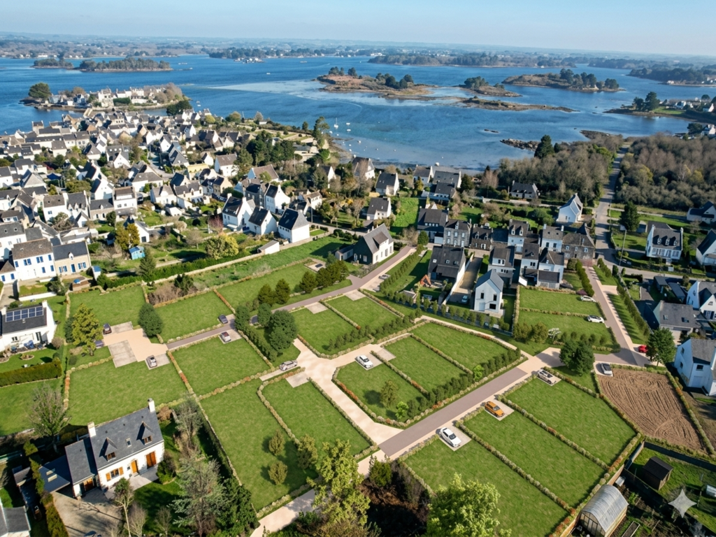 BELZ Terrain Constructible 350m² à Proximité de l’île de Saint Cado, Libre de Constructeur.