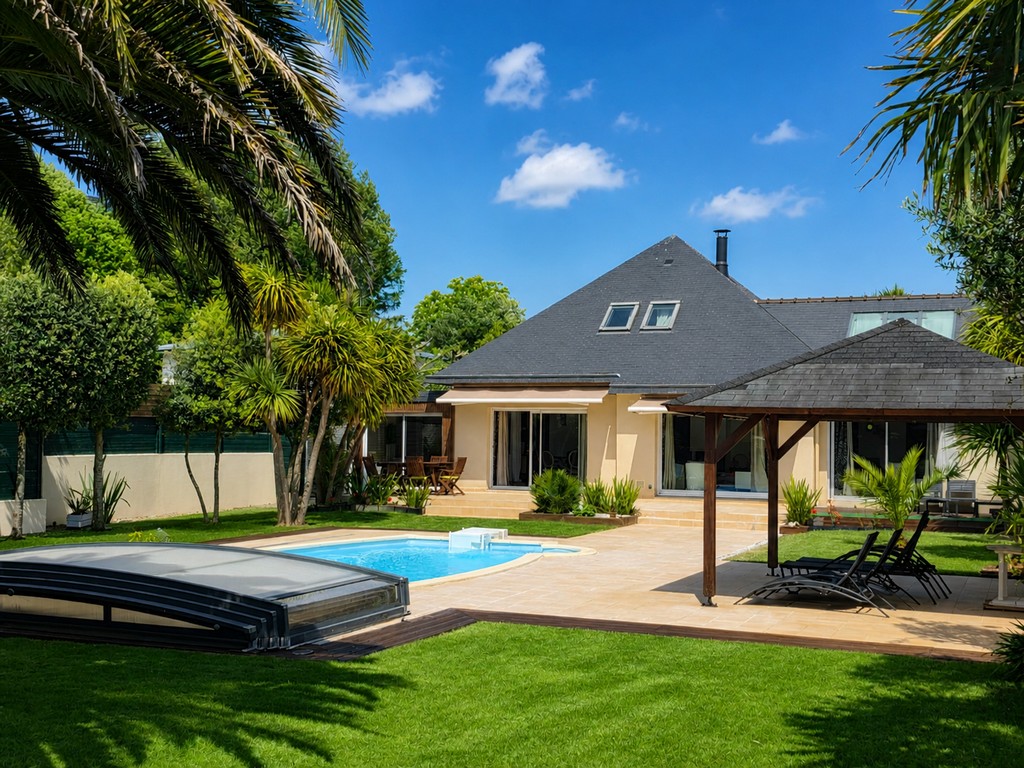 Loctudy – Contemporaine Avec Piscine & son Jardin Paysager, à Quelques Pas de La Plage & Proche du Port.