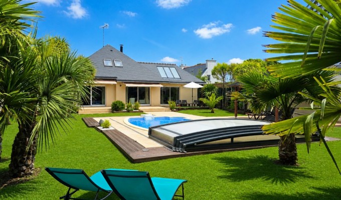 Loctudy – Contemporaine Avec Piscine & son Jardin Paysager, à Quelques Pas de La Plage & Proche du Port.