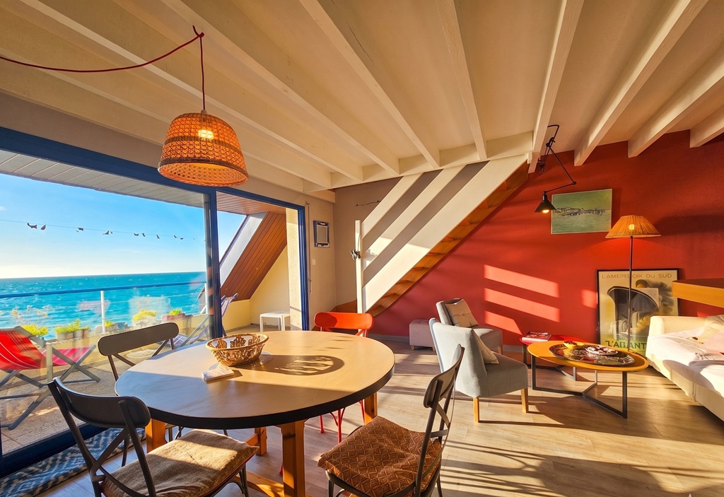 Exclusivité Agence, L’ILE TUDY, à la Pointe, L’appartement T2 Bis avec Vue Mer & Terrasse & Garage