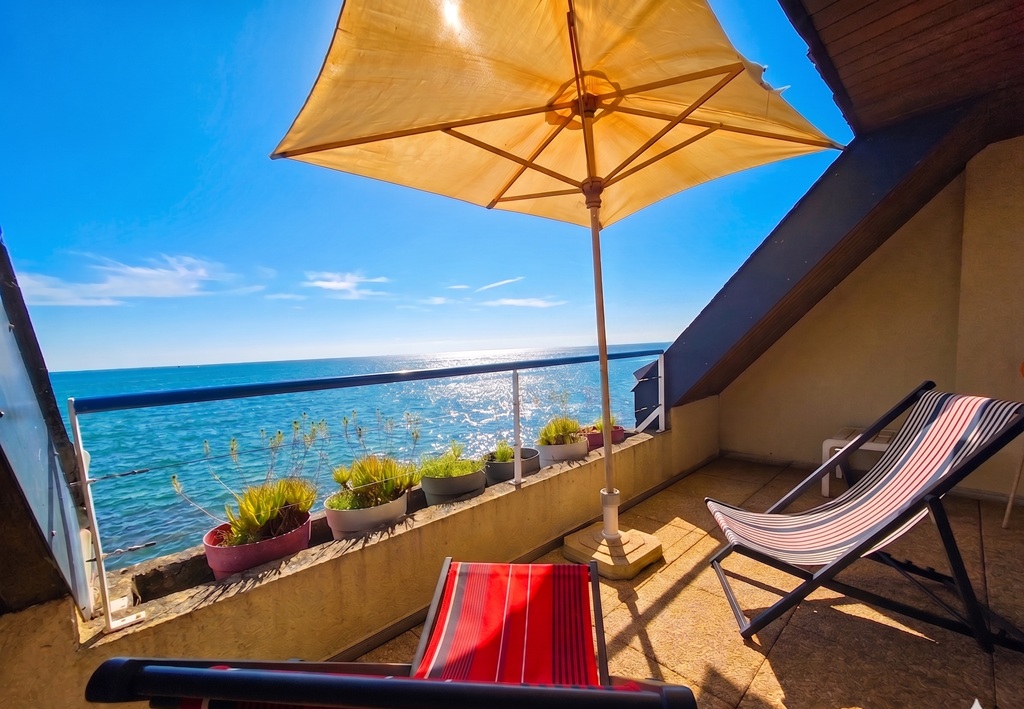 Exclusivité Agence, L’ILE TUDY, à la Pointe, L’appartement T2 Bis avec Vue Mer & Terrasse & Garage