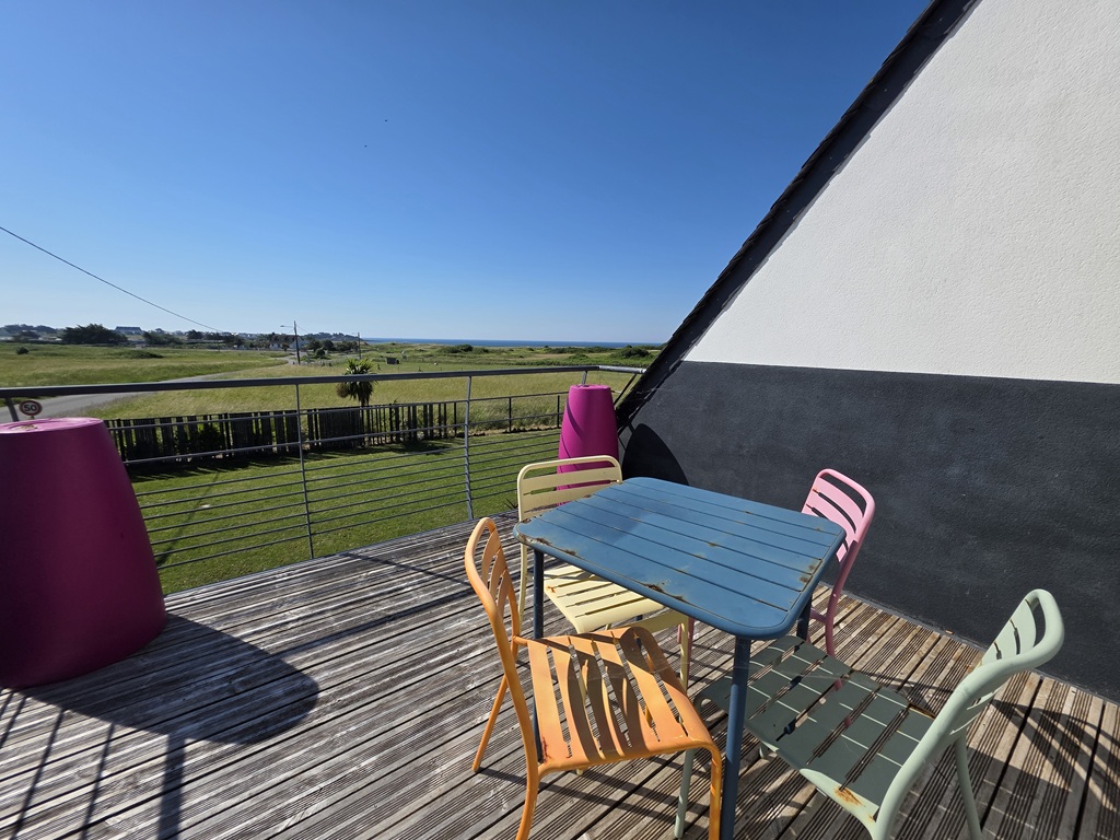 Penmarch, VUE MER de Toutes les Pièces, Maison Contemporaine 4 Chambres Avec Jardin Clos