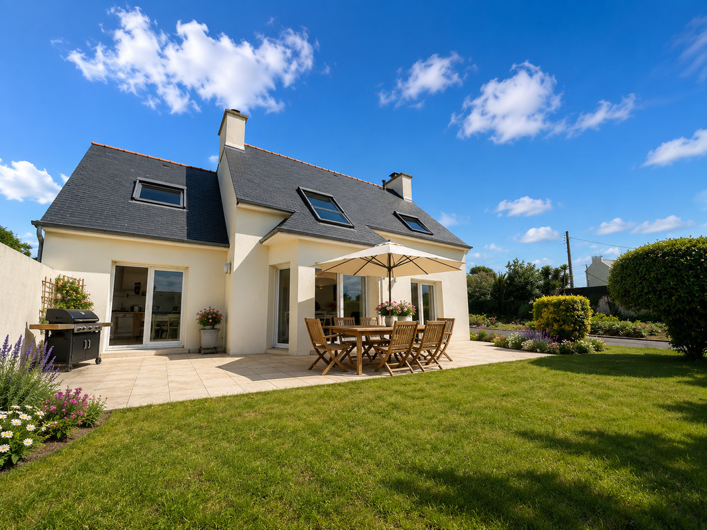 Plouhinec – Vue Mer & Lumineuse Contemporaine Avec Double Garage & Dépendance