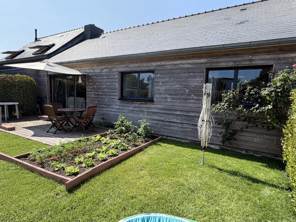 Quimper Kerfeunteun – Coquette Maison de Plain Pied de 2014 avec Jardin. Quartier éco-responsable