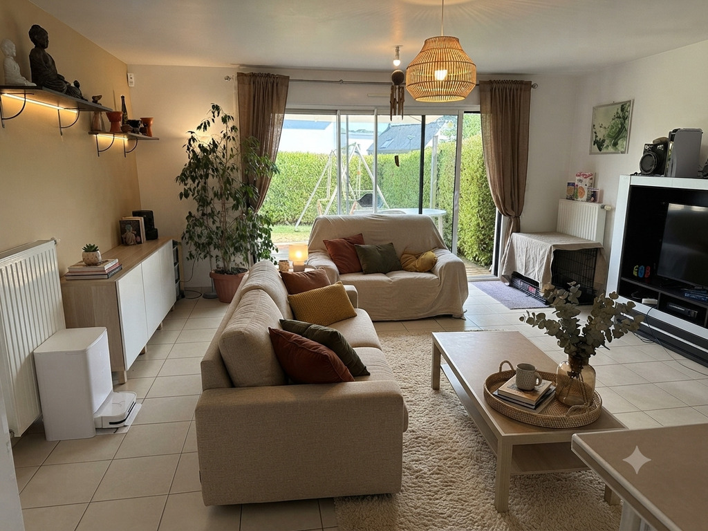 Quimper Kerfeunteun – Coquette Maison de Plain Pied de 2014 avec Jardin. Quartier éco-responsable