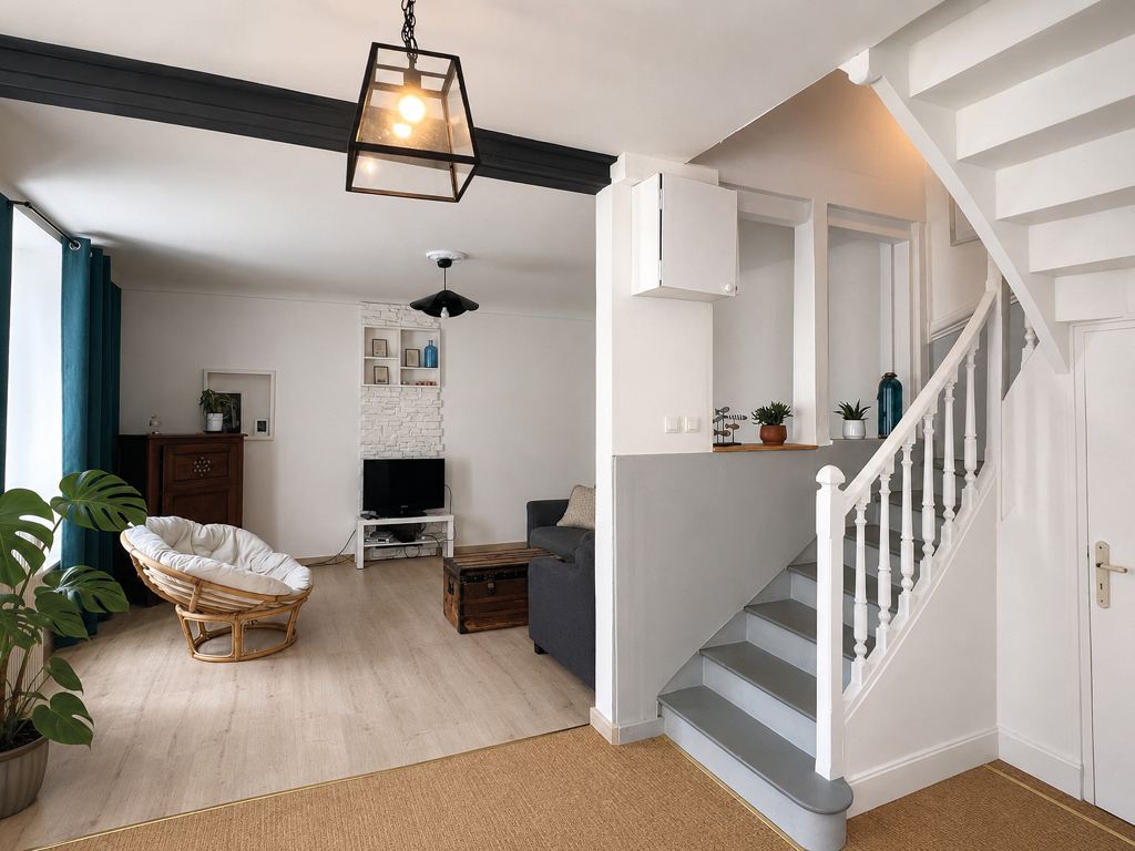 Douarnenez, Pouldavid – Chaleureuse Maison Familiale & Ses Volumes Généreux (190 m²)