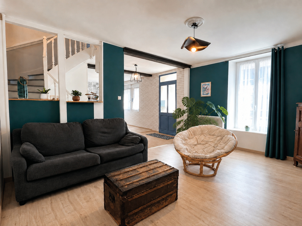 Douarnenez, Pouldavid – Chaleureuse Maison Familiale & Ses Volumes Généreux (190 m²)
