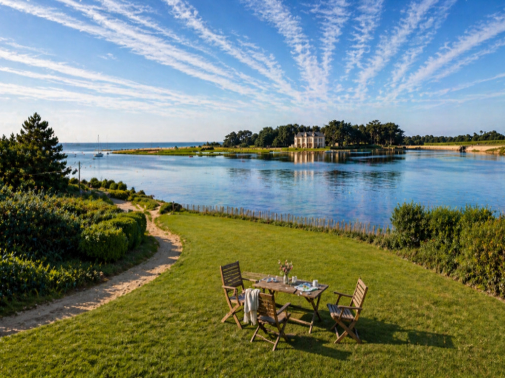 Le Golfe du Morbihan Pour Seul Horizon – Propriété d’Exception de 260m² ” Les Pieds Dans l’Eau”
