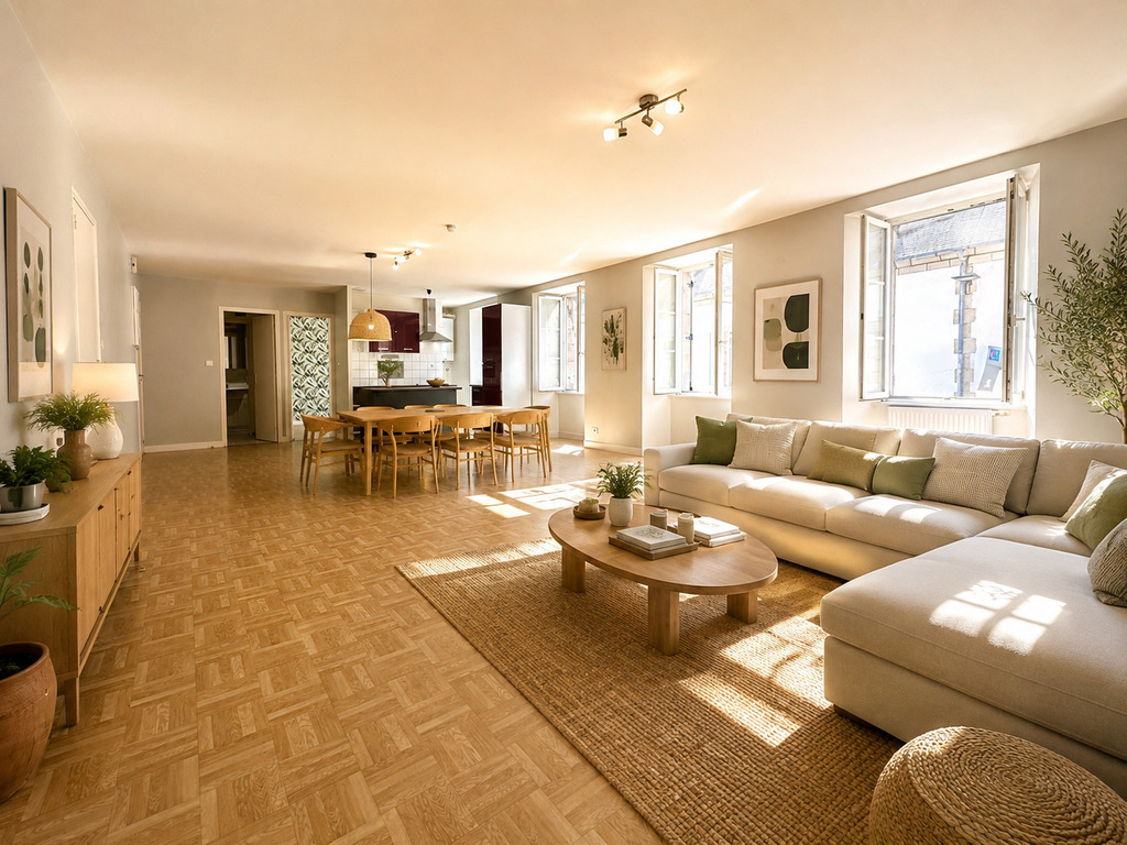 Audierne – Spacieux & Lumineux T3 de 76 m² au Cœur du Port