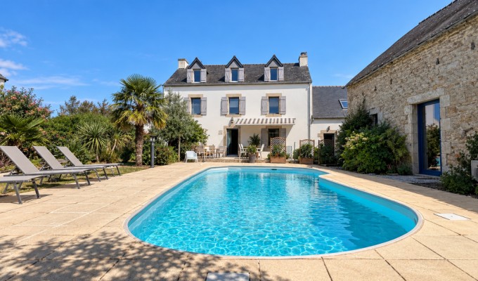 Entre Douarnenez & Crozon – La Ferme De Caractère Avec Ses 3 Gîtes & Piscine Chauffée
