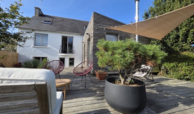 Plonéour Lanvern ,La Maison “1960” Revisitée & Agrandie en Vaste Maison d’Architecte Familiale