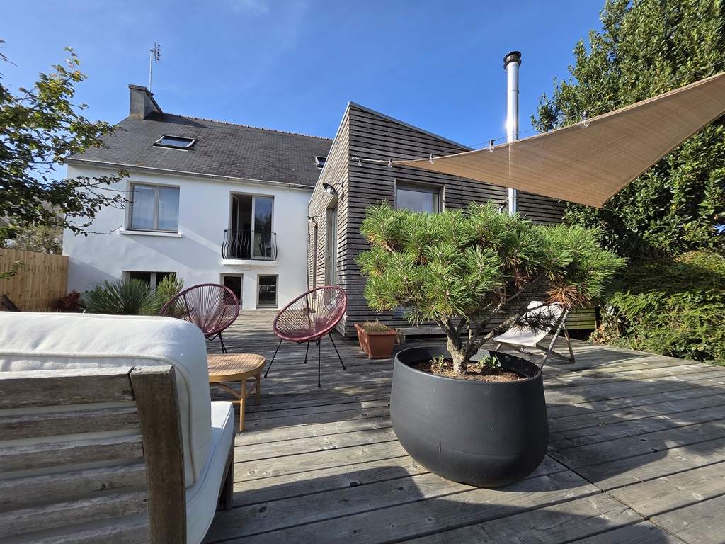 Plonéour Lanvern ,La Maison “1960” Revisitée & Agrandie en Vaste Maison d’Architecte Familiale