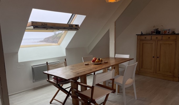 Plomodiern – Saint Nic – Appartement T2 Lumineux Avec La Plage Pour Jardin